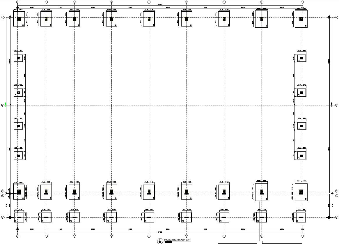 foundation plan view of a factory building