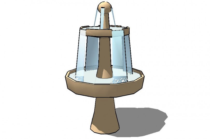 Fountain design details 3d model drawings sketch-up file