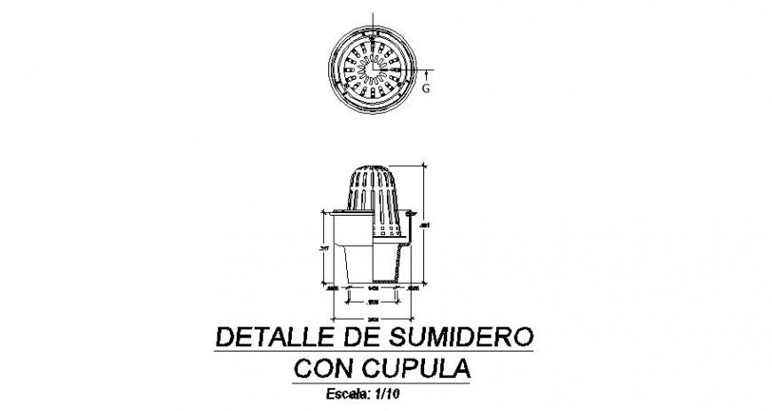 Fountain plan and elevation 2d view layout file in autocad format