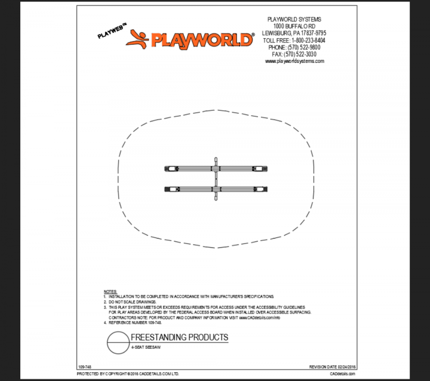 Four seat seesaw top view design of play area play equipment details dwg file
