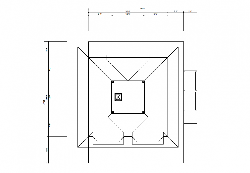 Fourth floor framing plan structure details of house building dwg file