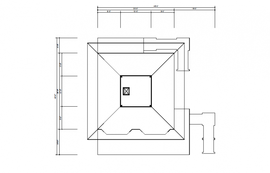 Fourth floor general framing plan details of apartment building dwg file