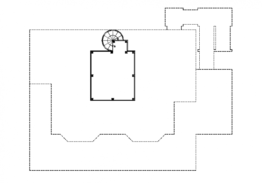 Fourth floor housing apartment framing plan cad drawing details dwg file
