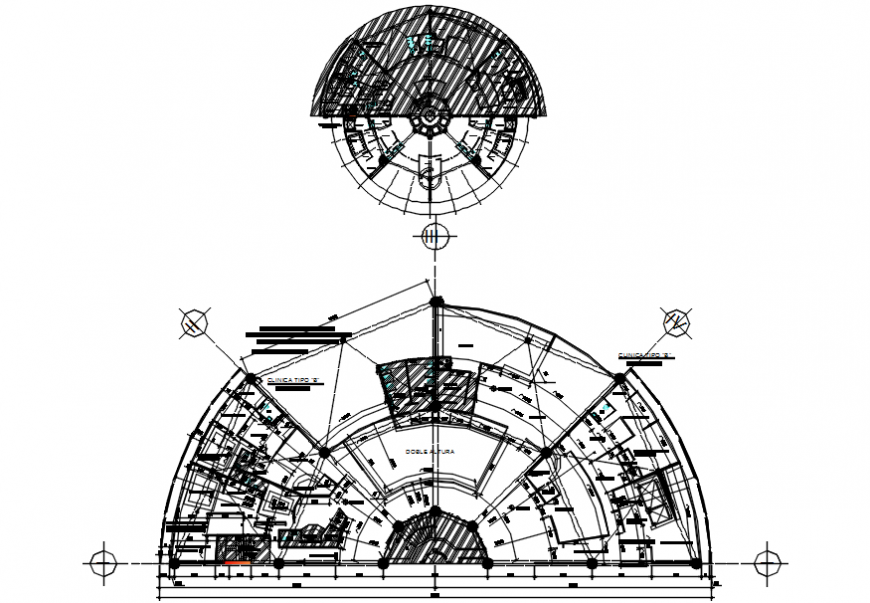 Fourth floor plan of type B of clinic in AutoCAD file