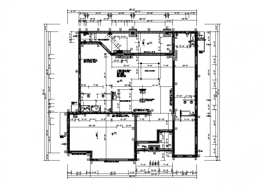 First Floor Framing and Foundation Plan DWG for Residential House
