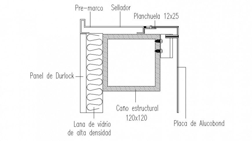 Framing details bond drawings 2d view autocad software file