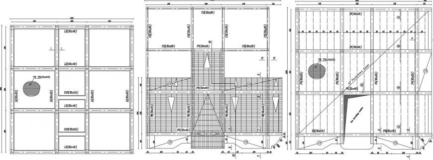 Framing plan and structure drawing details of luxuries villa dwg file