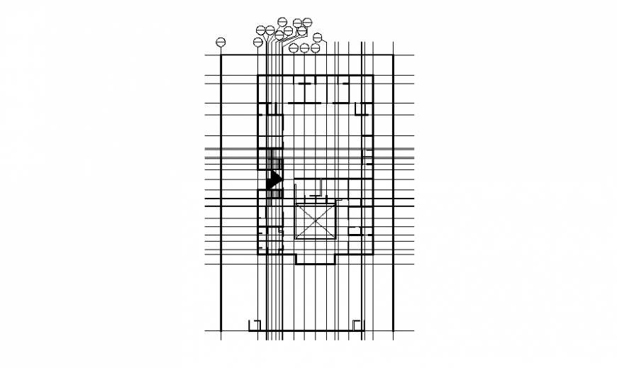 Framing plan details of ground floor of house dwg file