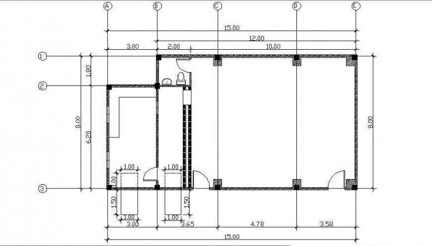 Framing plan details of house first floor cad drawing details dwg file
