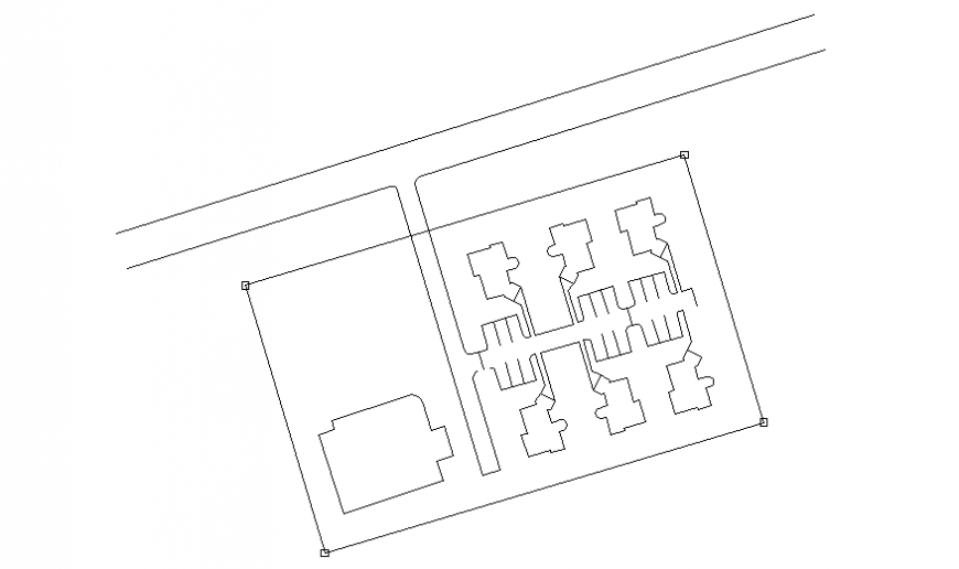 Framing plan general of building dwg file