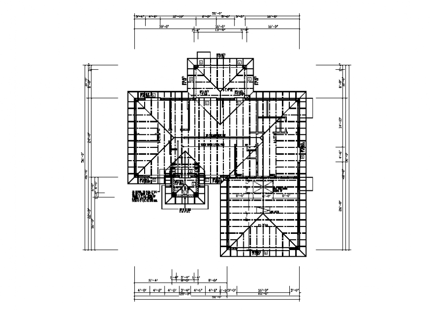 Framing plan structure details of house building cad drawing details dwg file