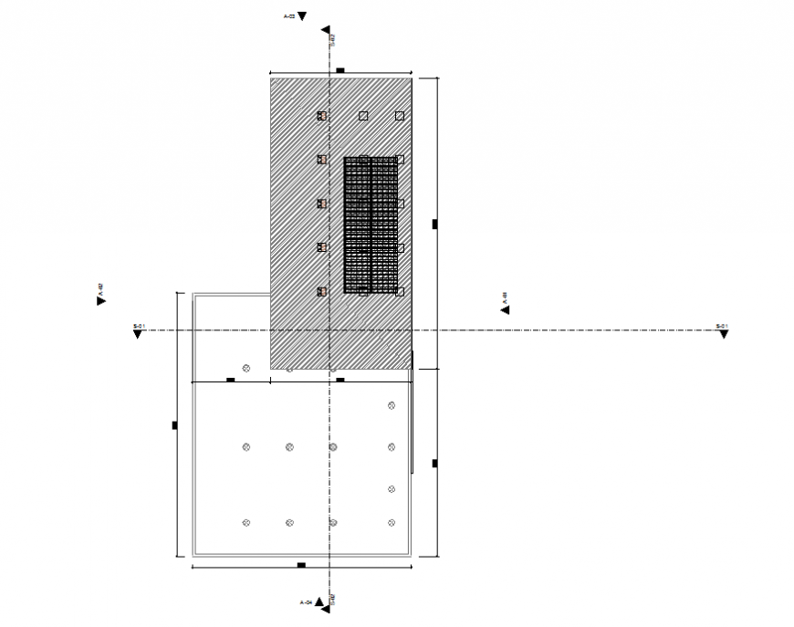Framing plan structure details of second floor of house dwg file