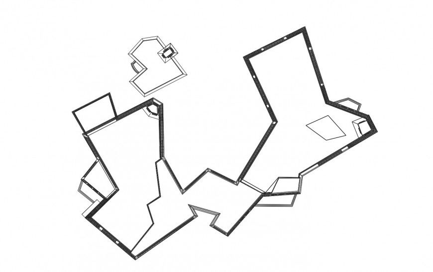 Framing plan structure details of shopping mall building dwg file