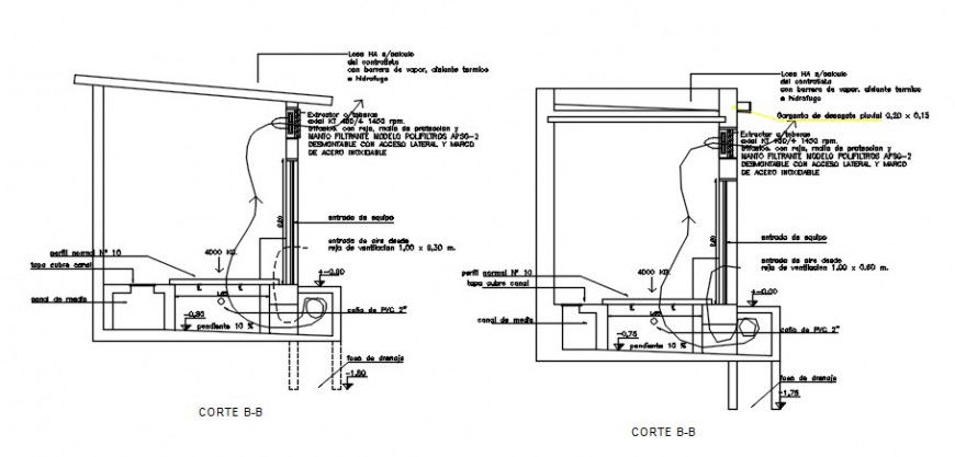 Free standing transformer cabinet section details for bedroom dwg file
