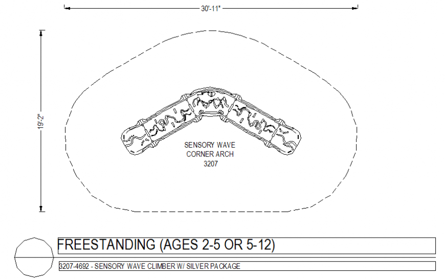 Freestanding design for playing with a view of wave climber design dwg file 
