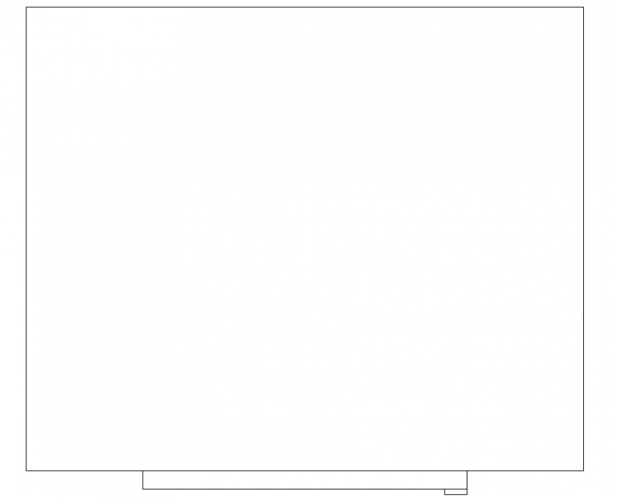 Fridge plan detail dwg file.