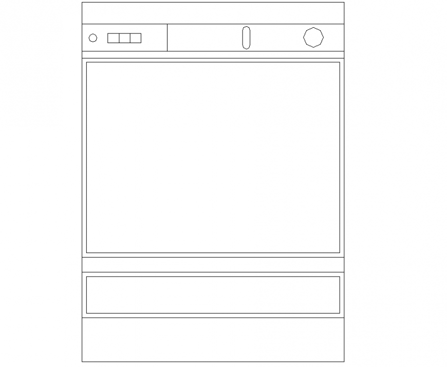 Fridge plan with detailing dwg file.