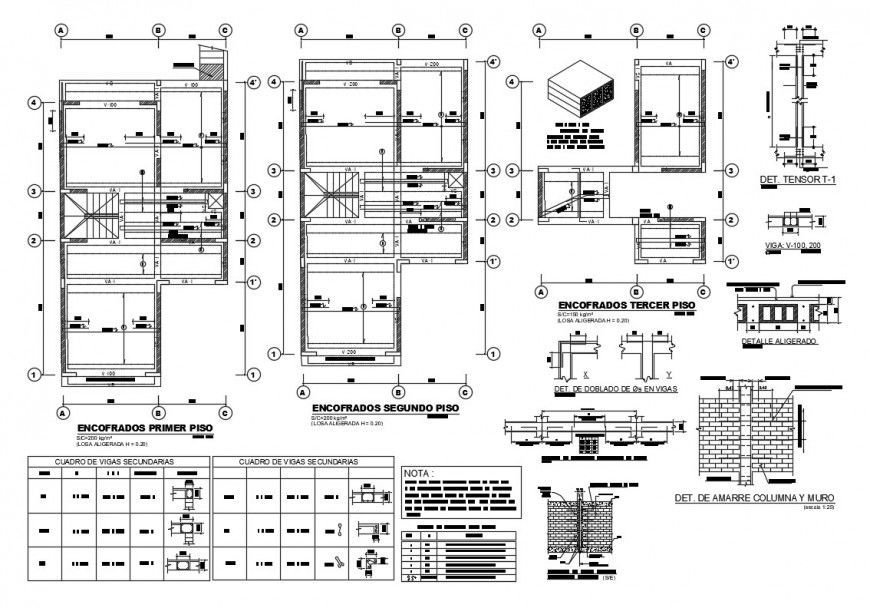From work structure details of house floors cad drawing details dwg file