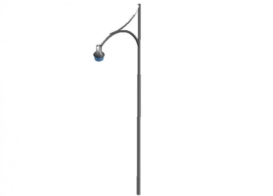 Front 3d detailing of a lamp dwg file