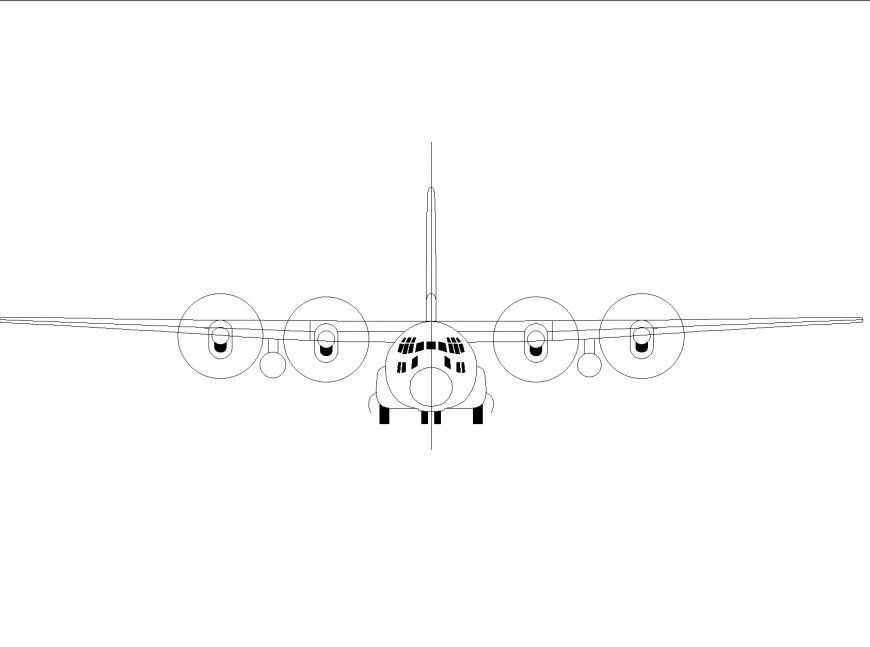 Front elevation air jet detail dwg file