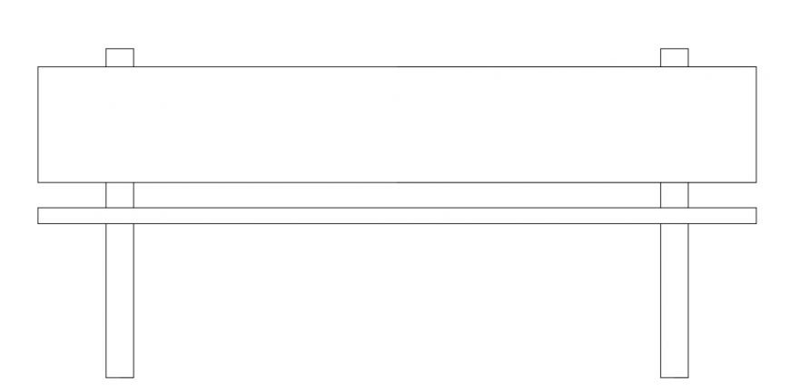 Front elevation design of a bench detail model