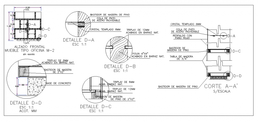 Front elevation furniture type office Design