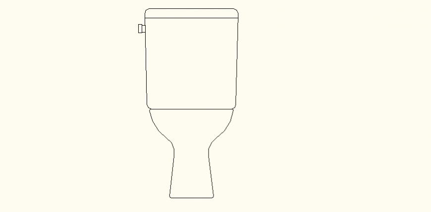 Front elevation of toilet detail elevation layout plan