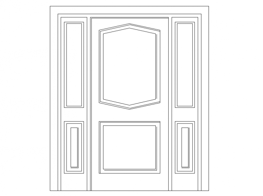 Front view door detail dwg