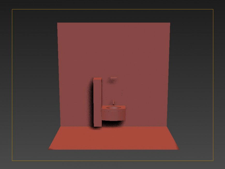 Front view of bathroom furniture and basing 3d drawing details max file