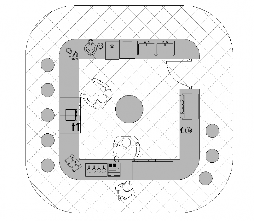 Fruit Juice Store CAD DWG Elevation Layout for 2D Interior Design