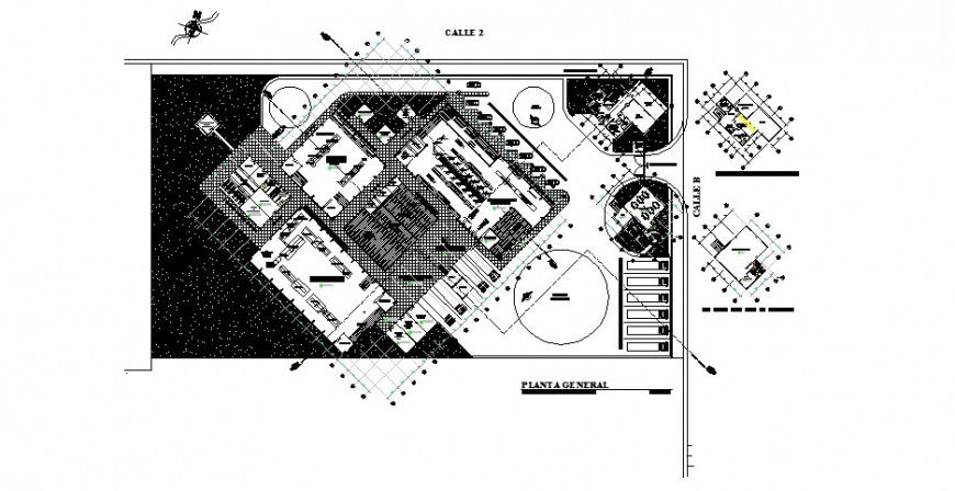 Fruit processing plant general distribution plan cad drawing details dwg file