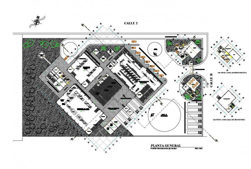Fruit products processing industrial distribution plant details dwg file