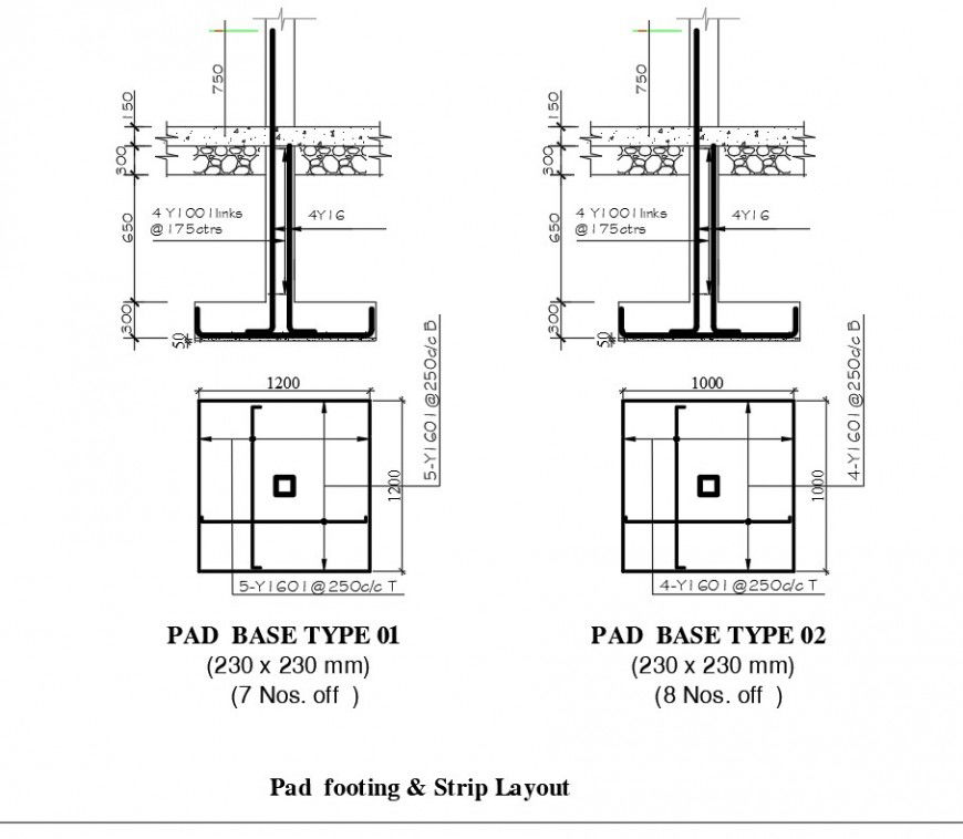 Full concrete structural drawing of are side building autocad file