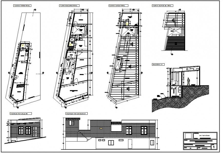 Full detailed view file containing elevation and plan of building