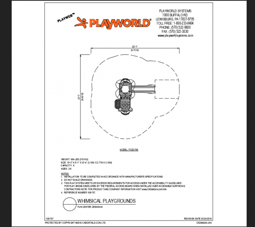 Fun center top view of play equipment details of play area dwg file