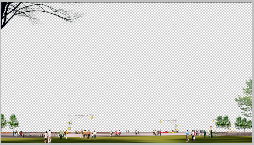 Fun park elevation detail 3d model Photo shop file