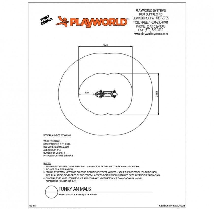 Funky toddler toy horse play equipment details of garden dwg file