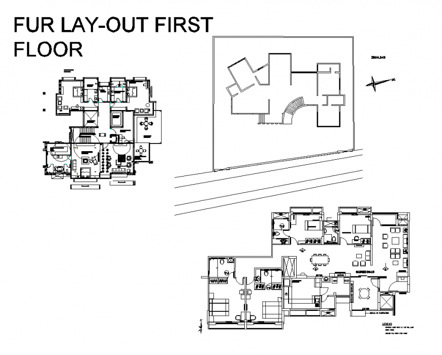 Fur layout detail elevation and plan view autocad file