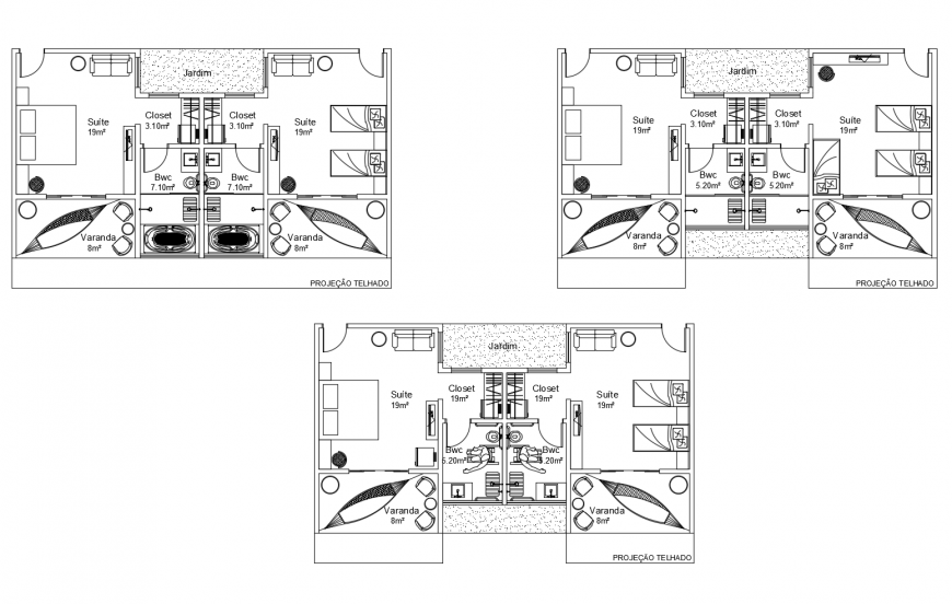 Furnished residential house working plan layout dwg file