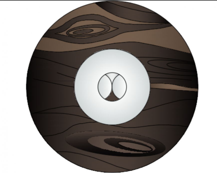 Walnut and Glass Coffee Table CAD Furniture Design Layout