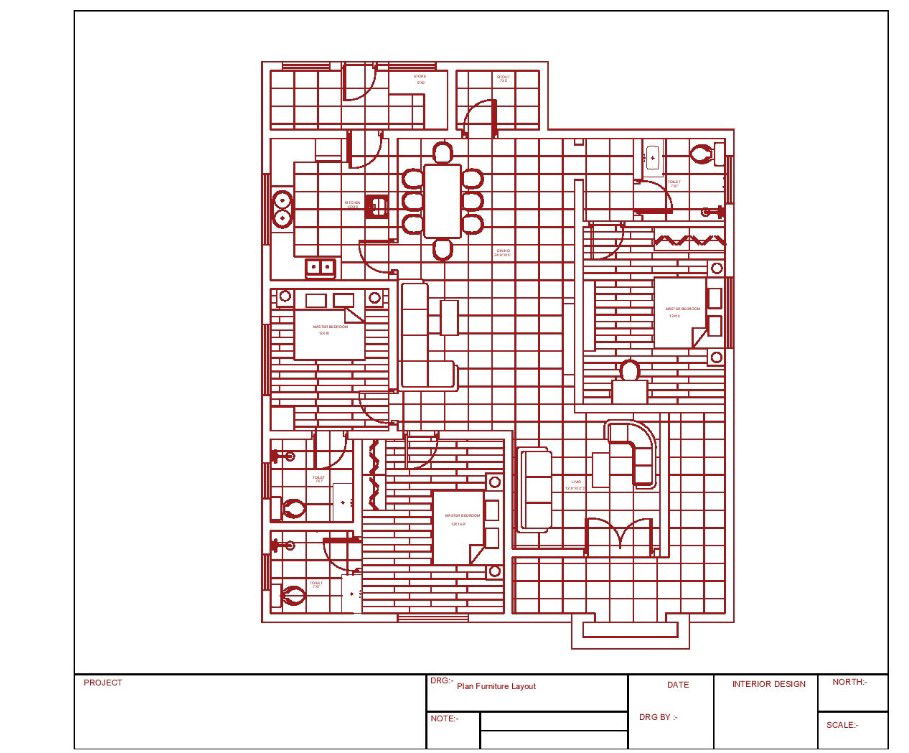 furniture layout plan for Interior design