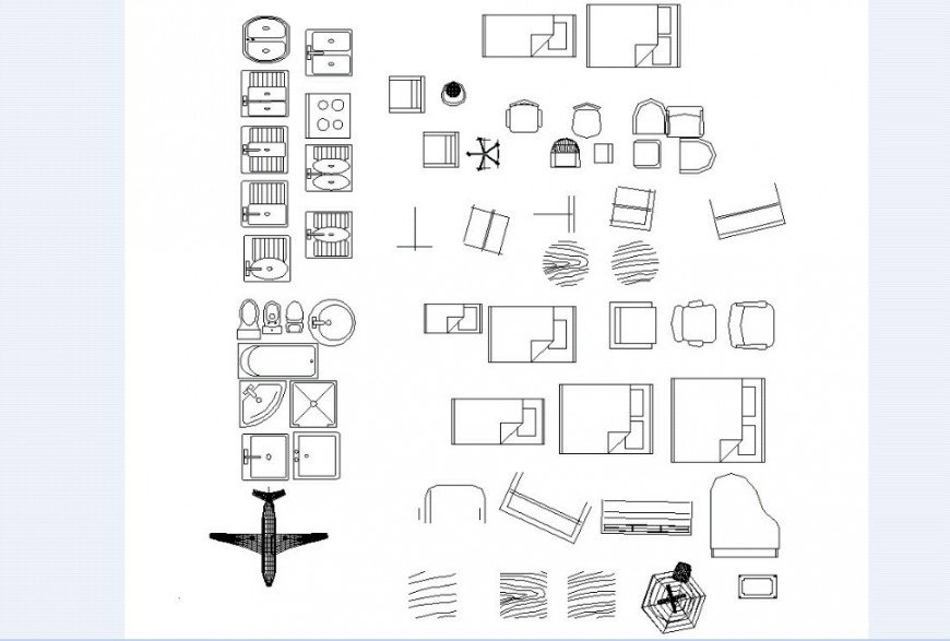 Furniture block different deign in auto cad