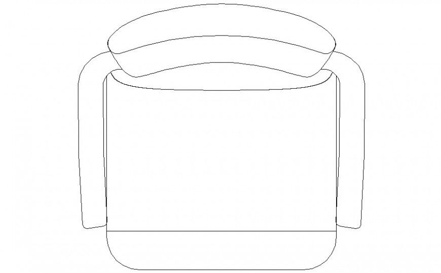 Furniture block of Chair 2d drawing in autocad software