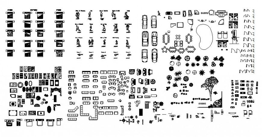 Furniture Blocks and Detail Drawing Layout Design in AutoCAD File