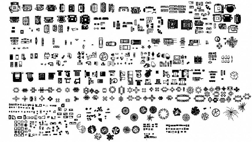 Furniture blocks and sanitary units 2d view drawings autocad file