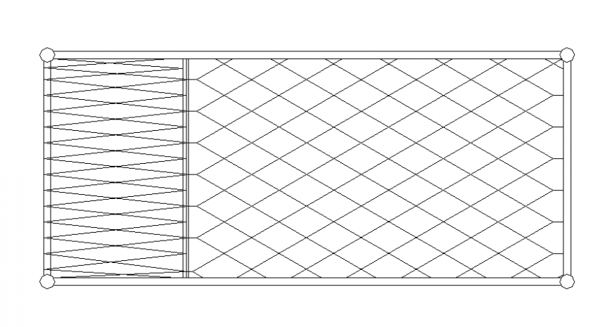 Furniture blocks drawings of single bed 2d view elevation dwg file