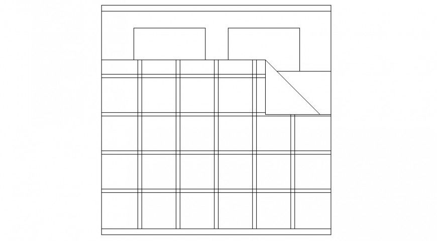 Furniture blocks of bedroom double bed elevation autocad software file