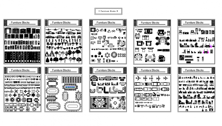 Furniture CAD blocks detail elevation 2d view autocad file