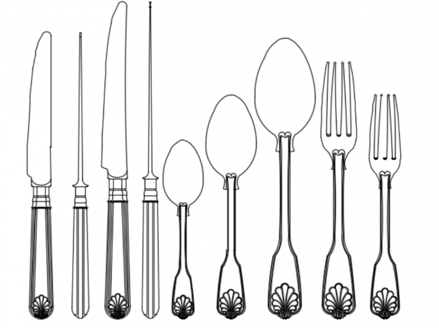 Furniture cutlery set posh