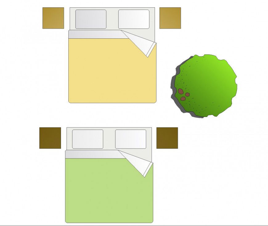 Bed Elevation Furniture Detail Plan in AutoCAD Format